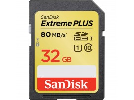 SanDisk Extreme PLUS SDHC UHS-I 80MB/s 32GB 